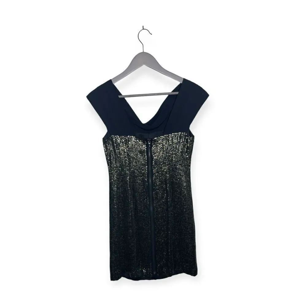 Tory Burch Silk Sequin Sheath Dress Size 0